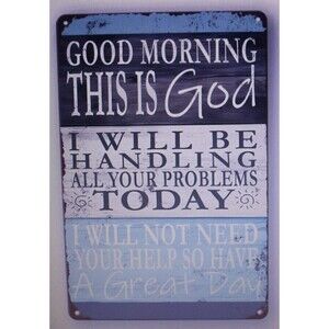 Good Morning This Is God Poster Art Print Bedroom Decor Art Modern 8X10 NIP